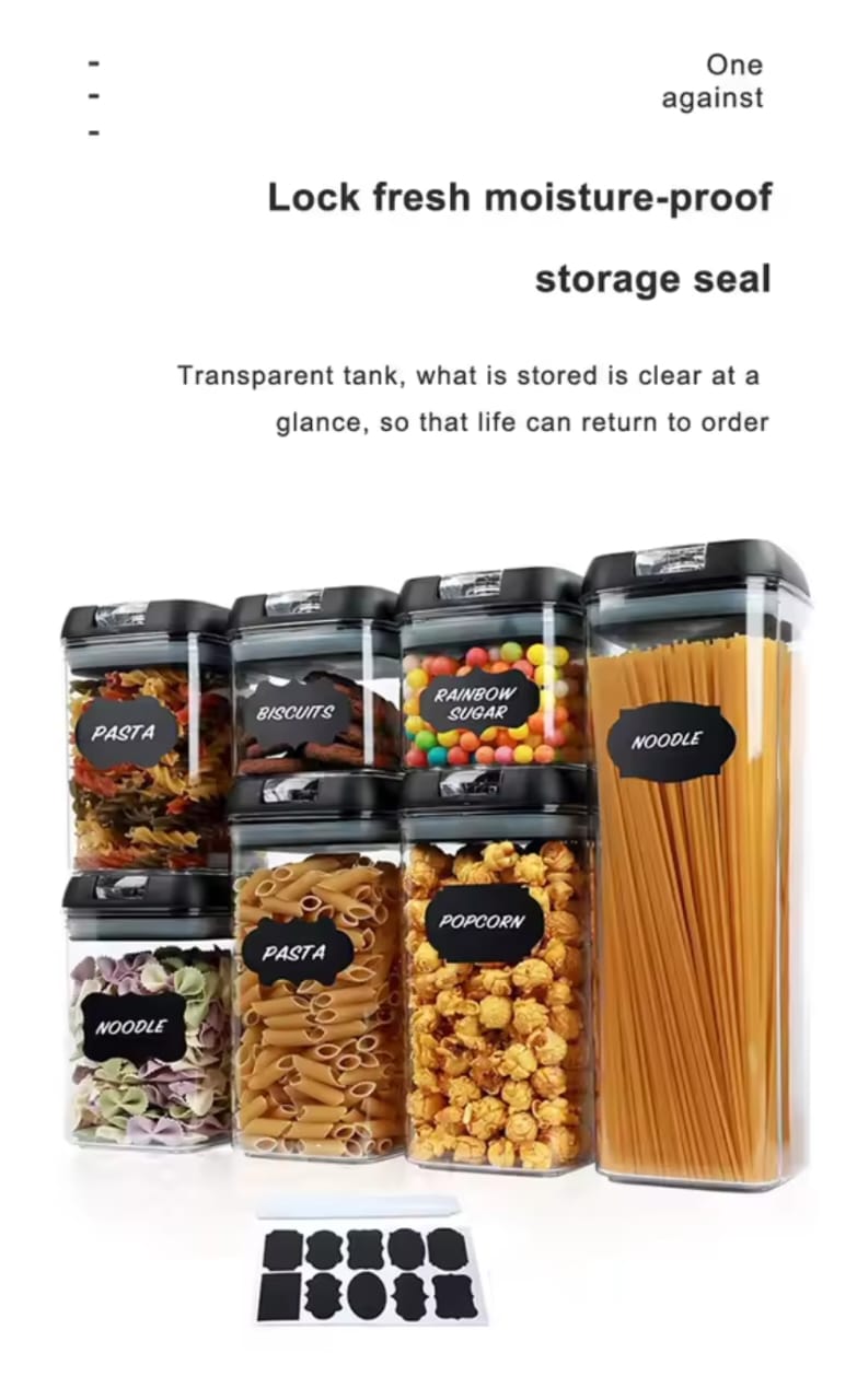 Acrylic 7pcs set food containers