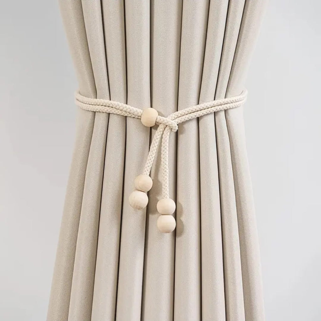 2pcs Wooden Beaded Curtain Tiebacks