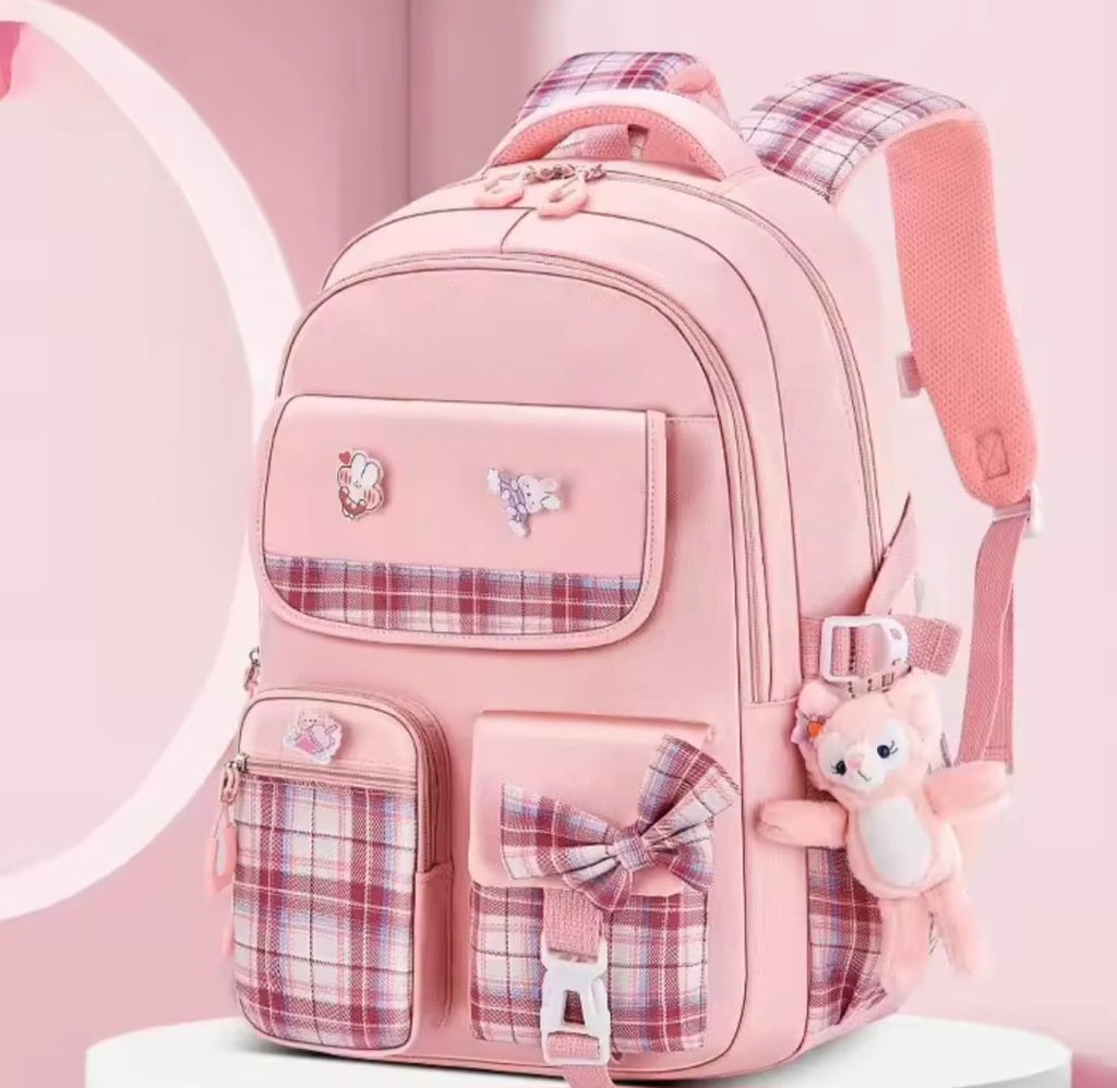 Checkered Student Backpack