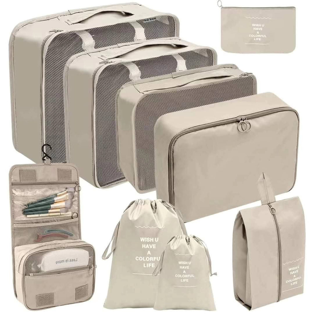 9pcs Luggage Travel Organizers /packing tubes For Suitcase