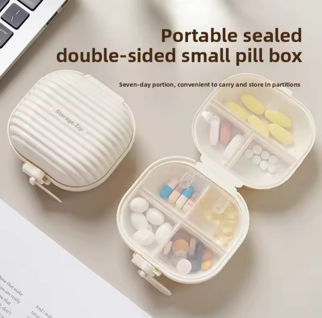 Portable pill storage case
