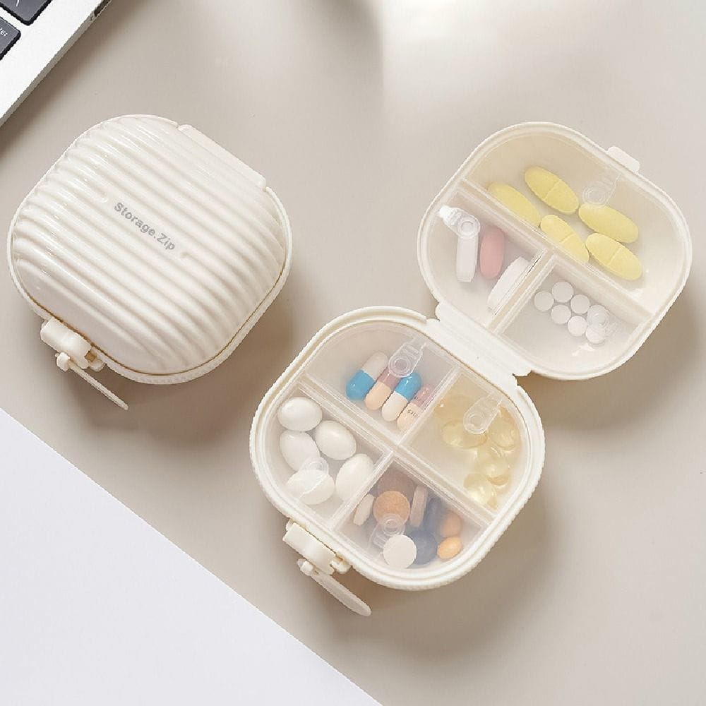 Portable pill storage case