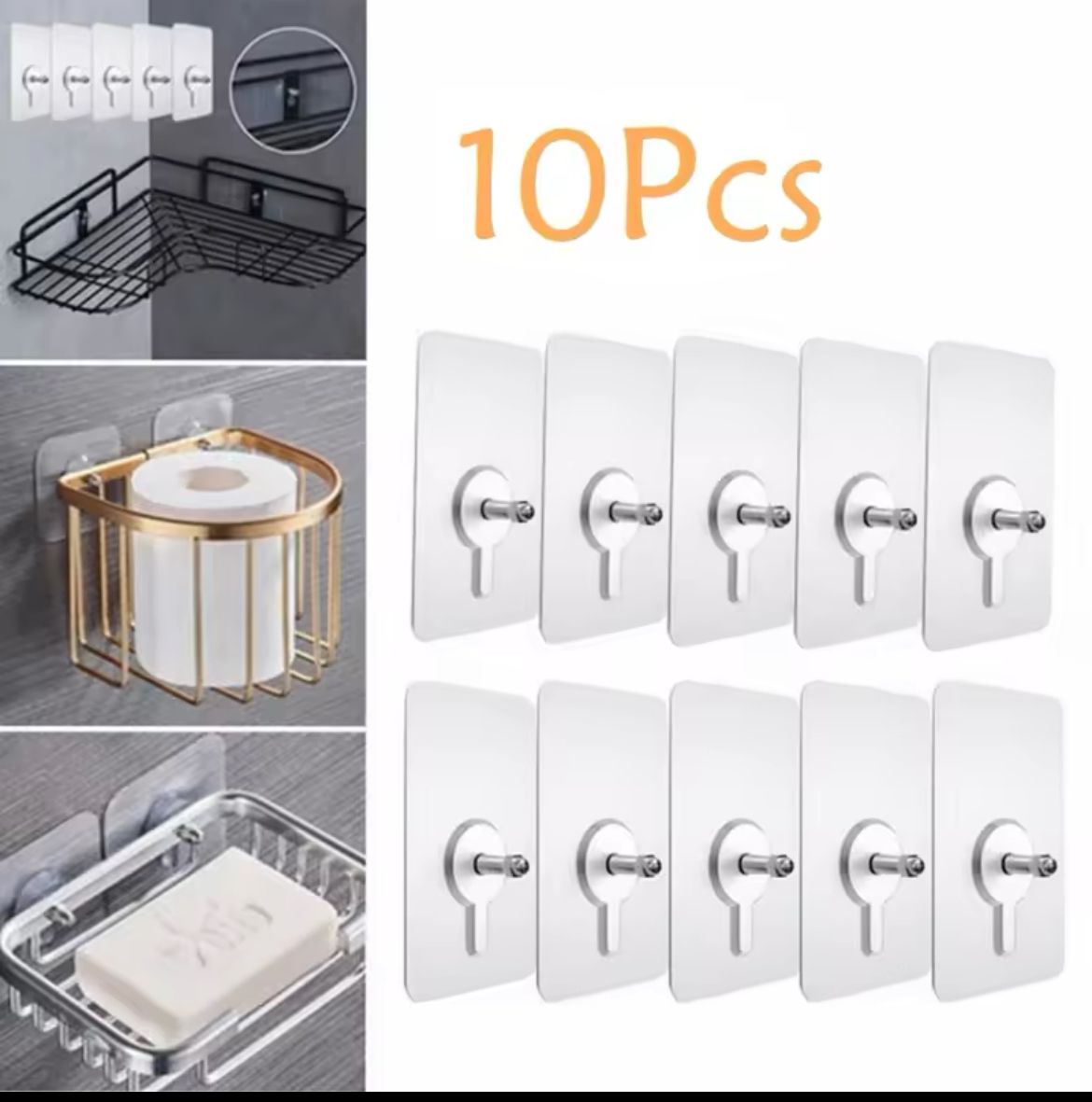 Self adhesive stickers with hooks