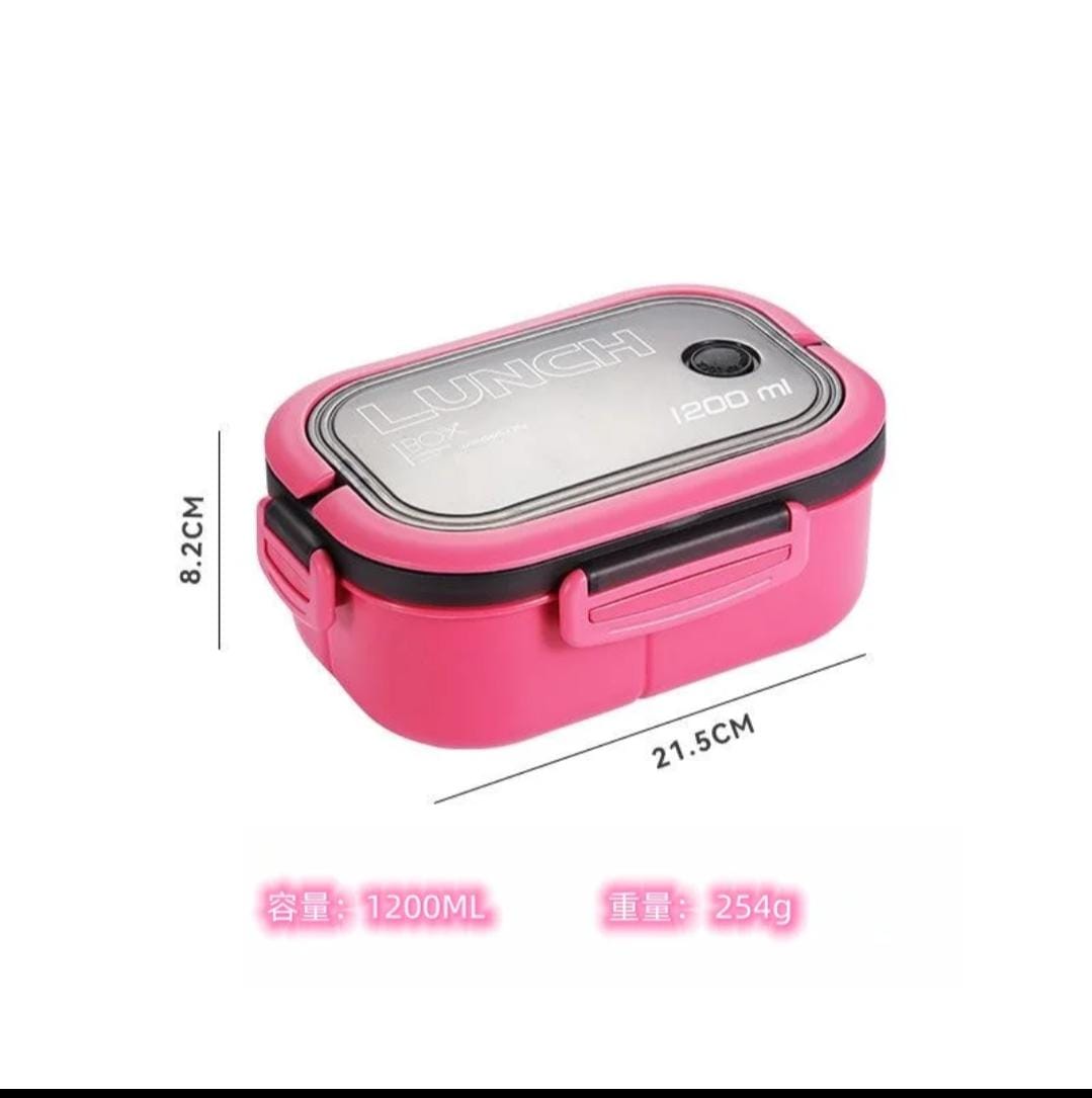 Large capacity 1200ml insulated microwavable plastic lunchbox