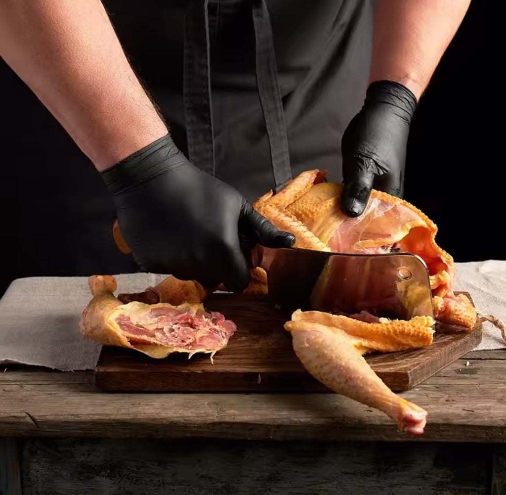 Food grade disposable black kitchen gloves 100pcs