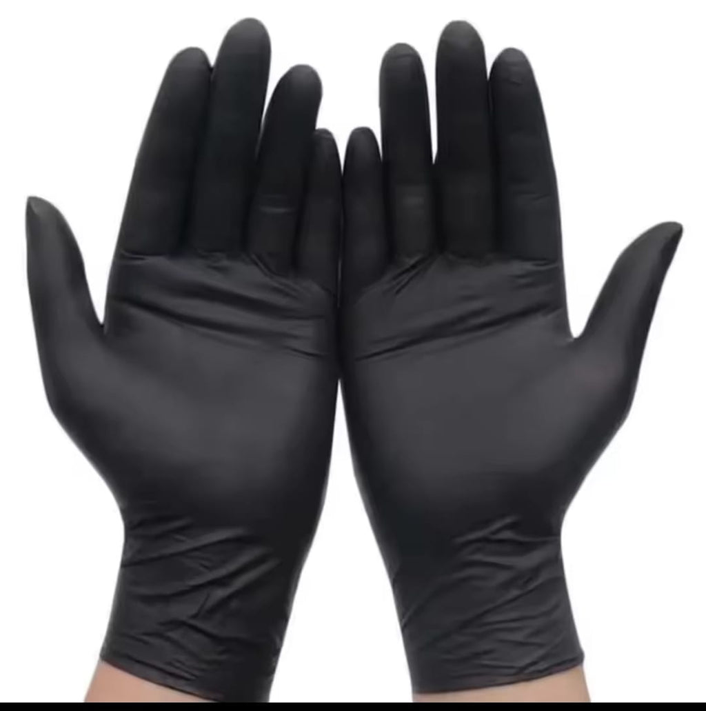Food grade disposable black kitchen gloves 100pcs