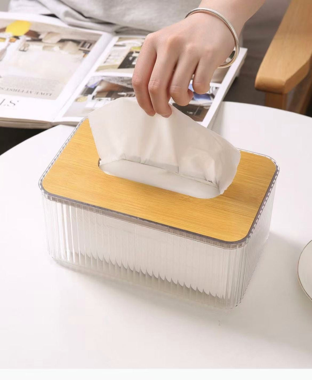 Transparent Water Ripple Tissue/serviette Box holder