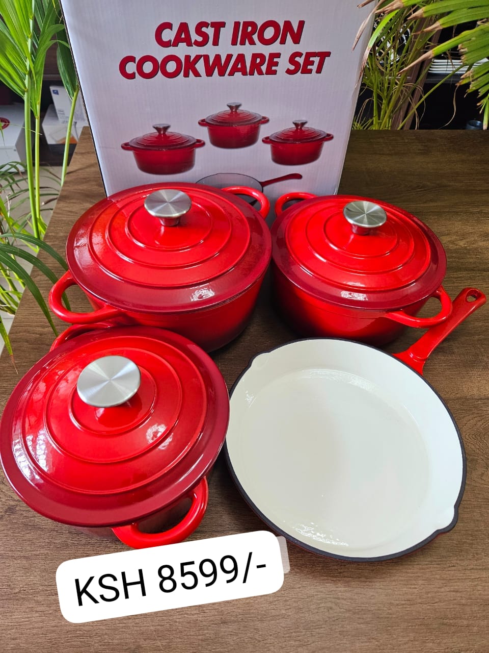 Enamel Cast iron cooking pots - 7pc