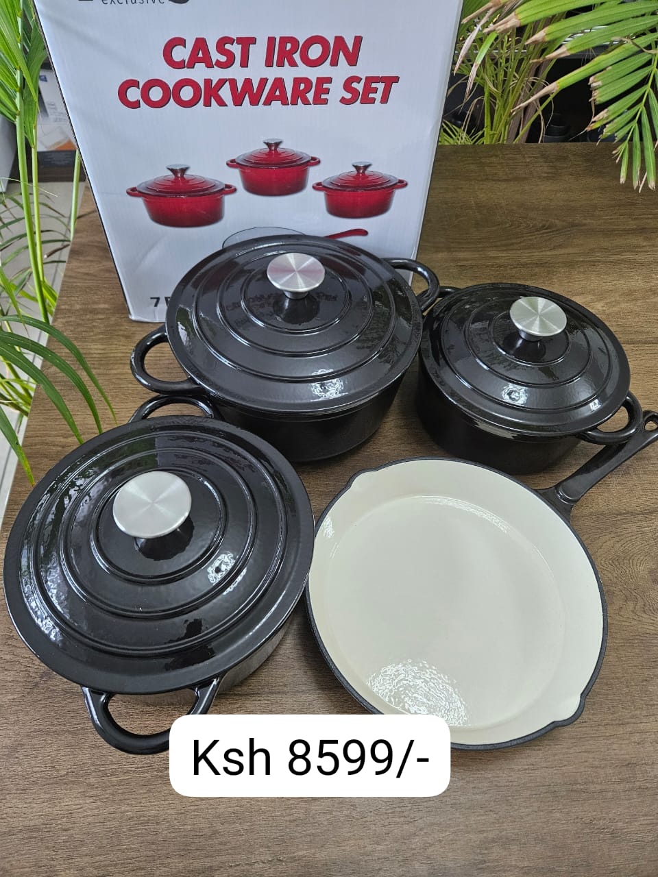 Enamel Cast iron cooking pots - 7pc