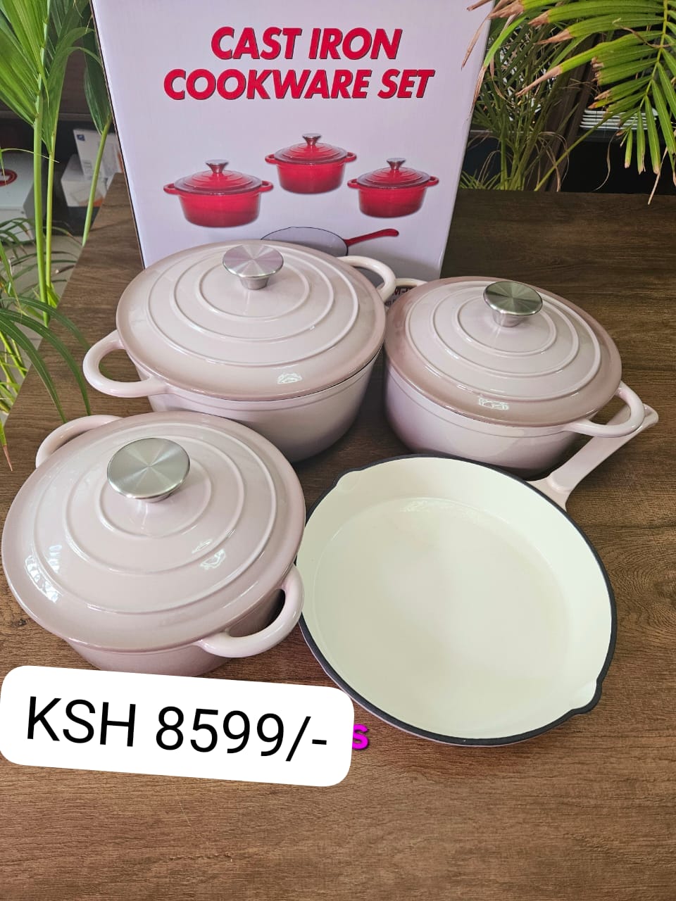 Enamel Cast iron cooking pots - 7pc