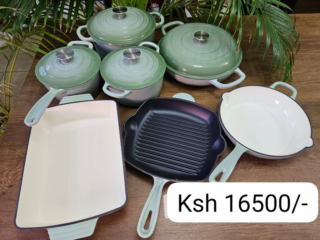 Enamel Cast iron cooking pots - 11pc