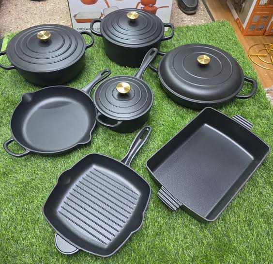 Enamel Cast iron cooking pots - 11pc