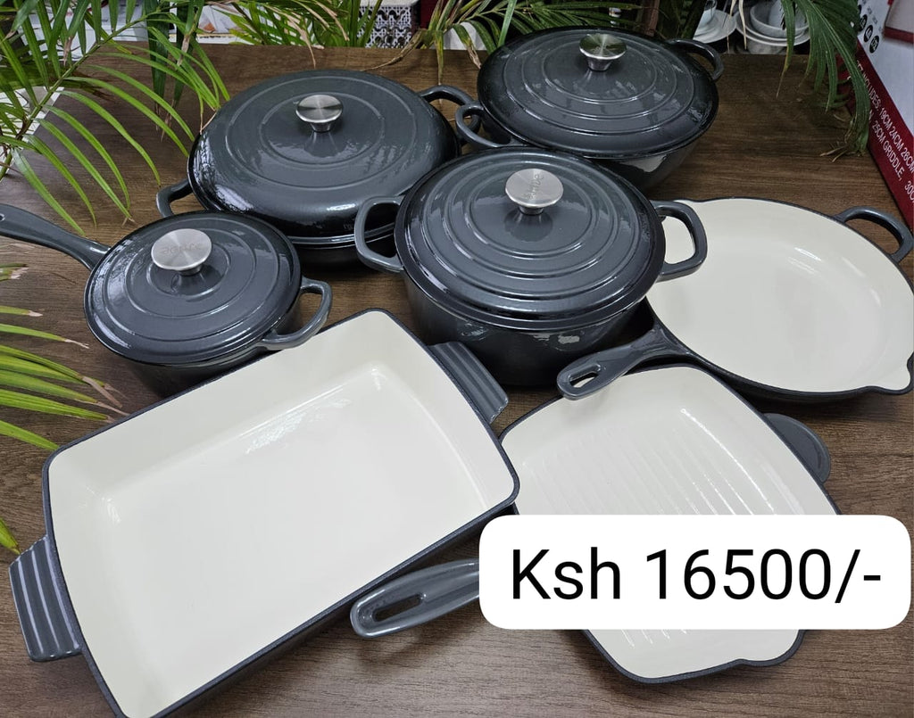 Enamel Cast iron cooking pots - 11pc