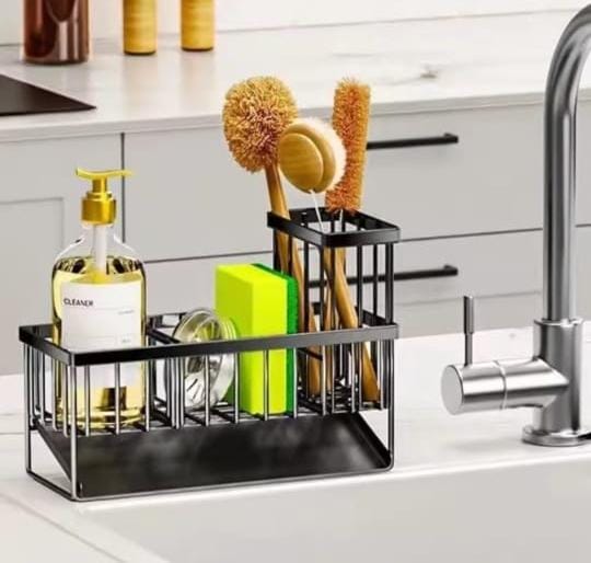 Metallic sink caddy
