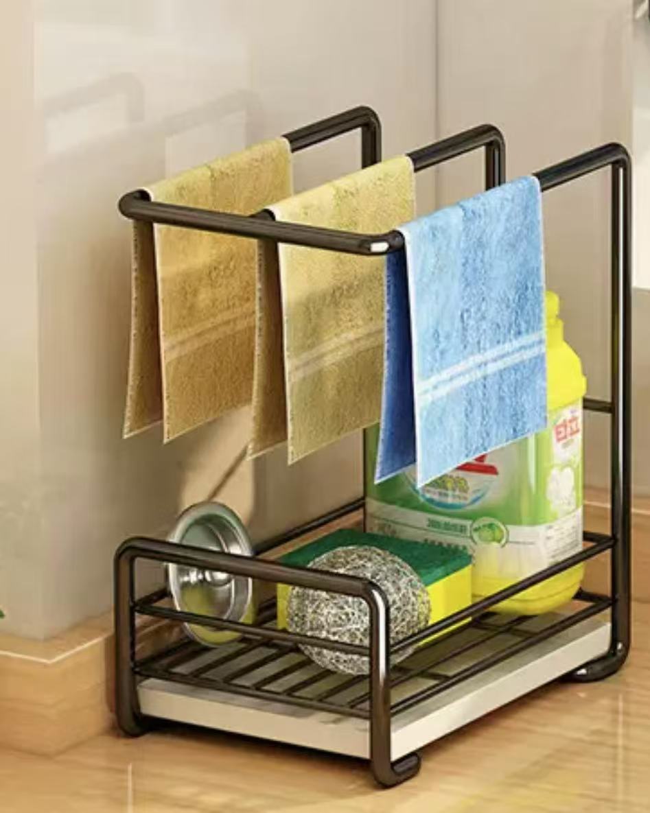 Metallic sink caddy