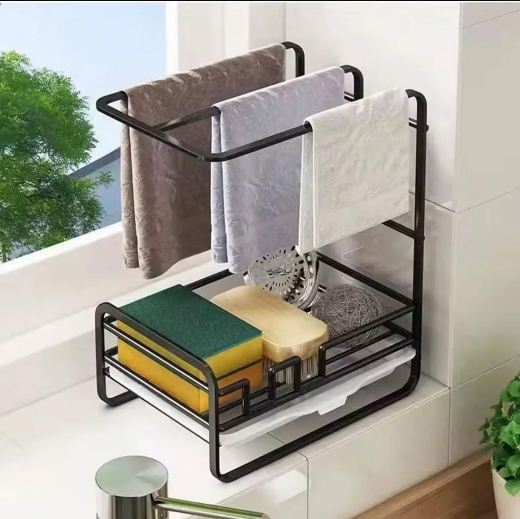 Metallic sink caddy