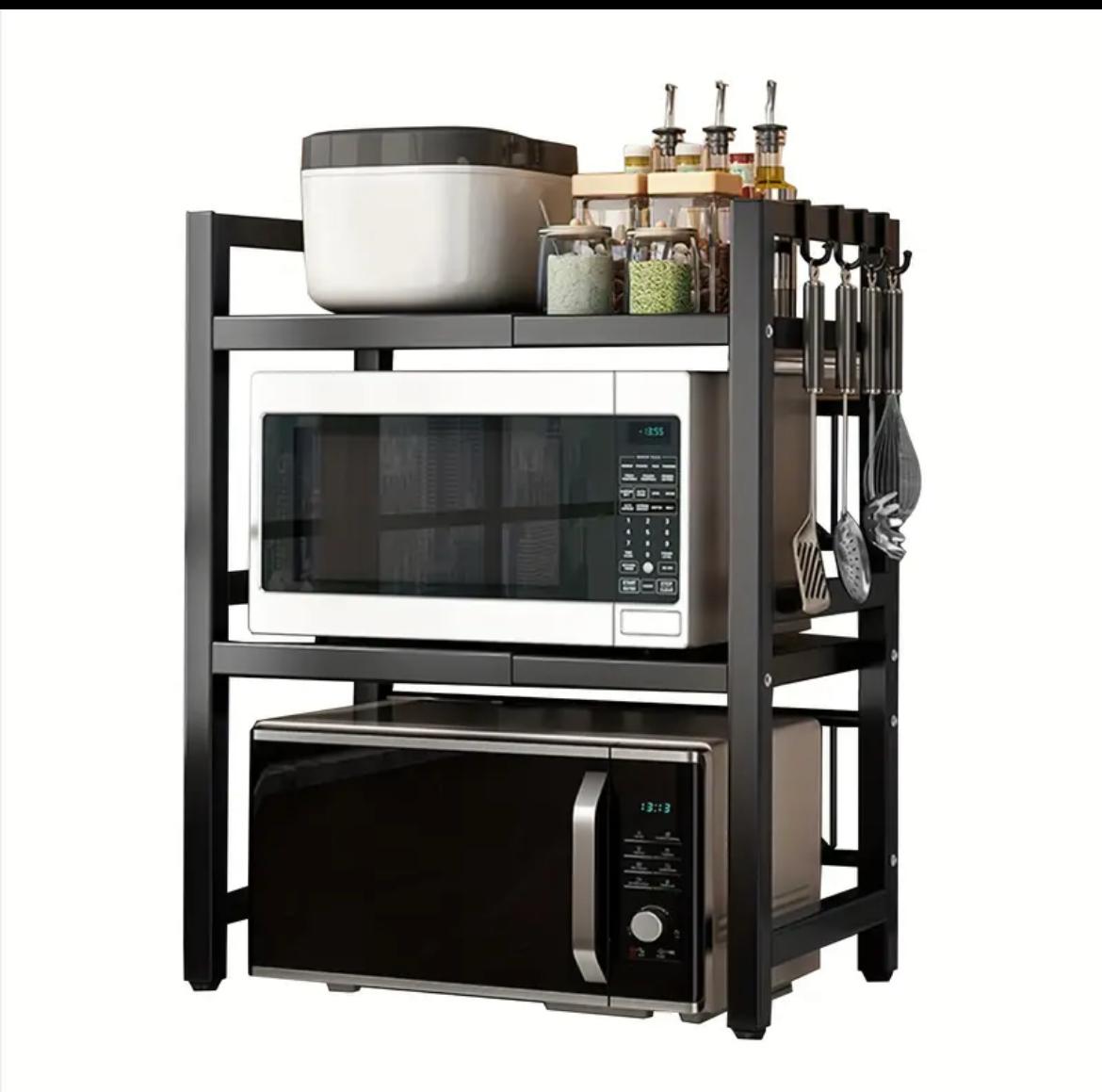 Double layer Heavy-duty Adjustable Microwave Stand