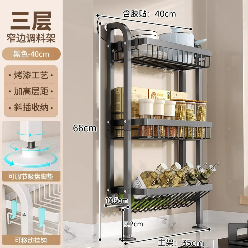 3-Tier Wall-Mounted Kitchen Storage Rack