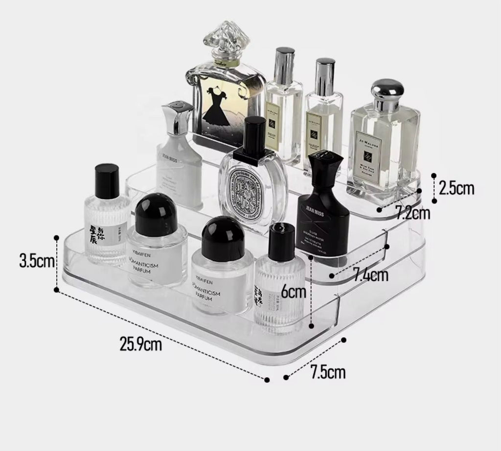 3 layer clear multipurpose display rack