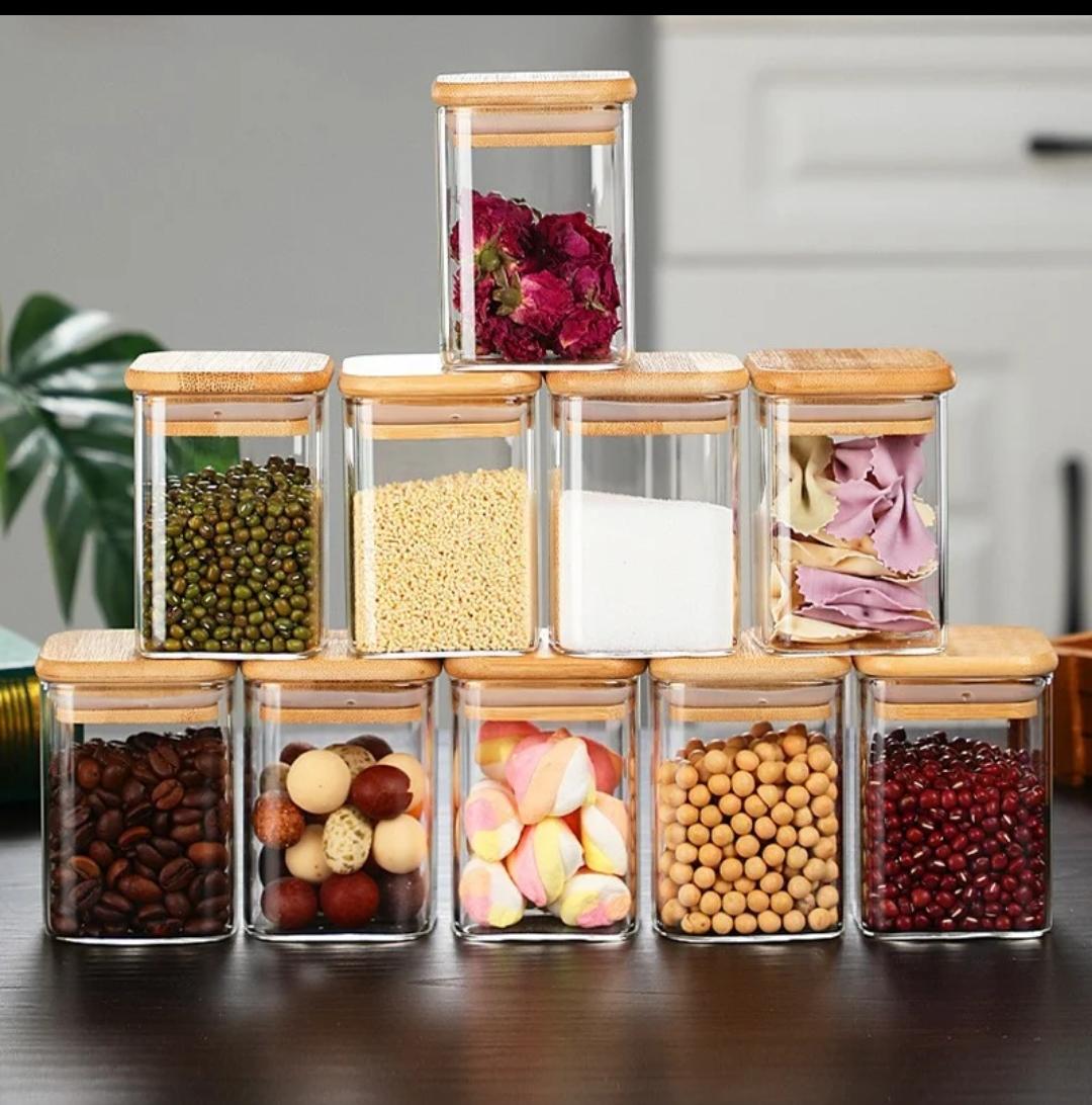Square Storage glass jars