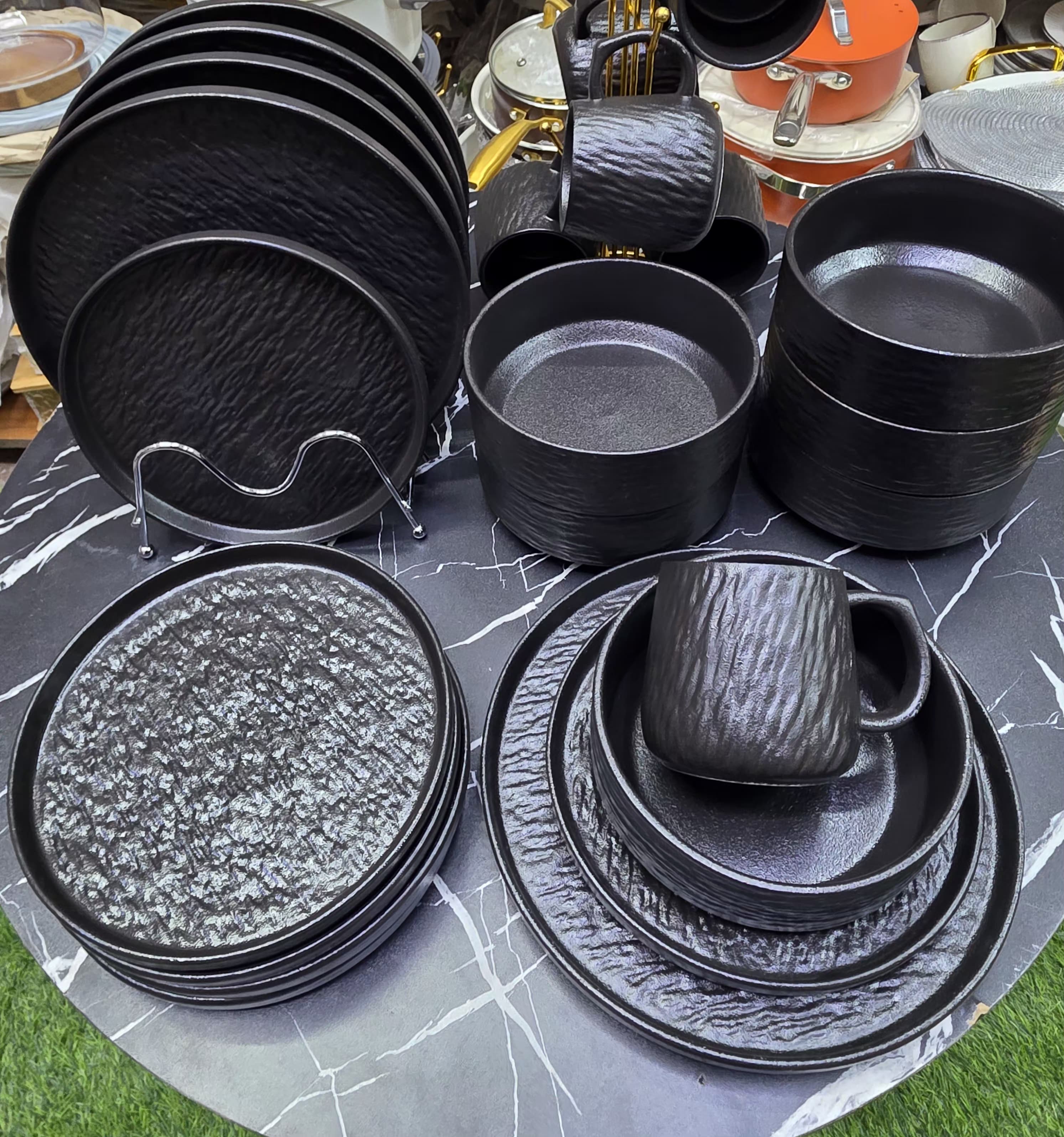 24pc Rock Glazed Dinnerset