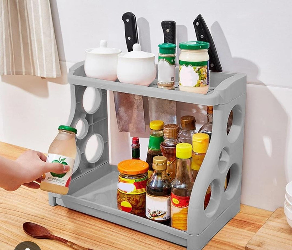 Double layer multifunctional  spice rack now available