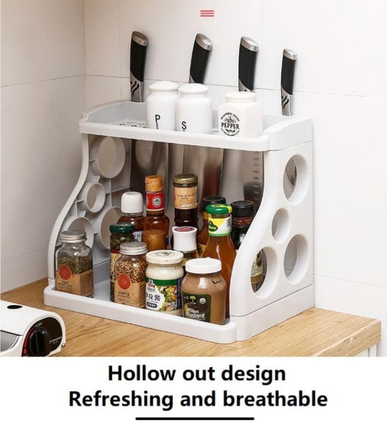 Double layer multifunctional  spice rack now available
