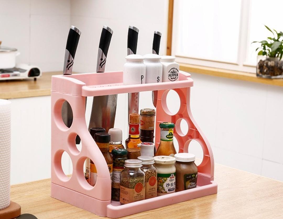 Double layer multifunctional  spice rack now available