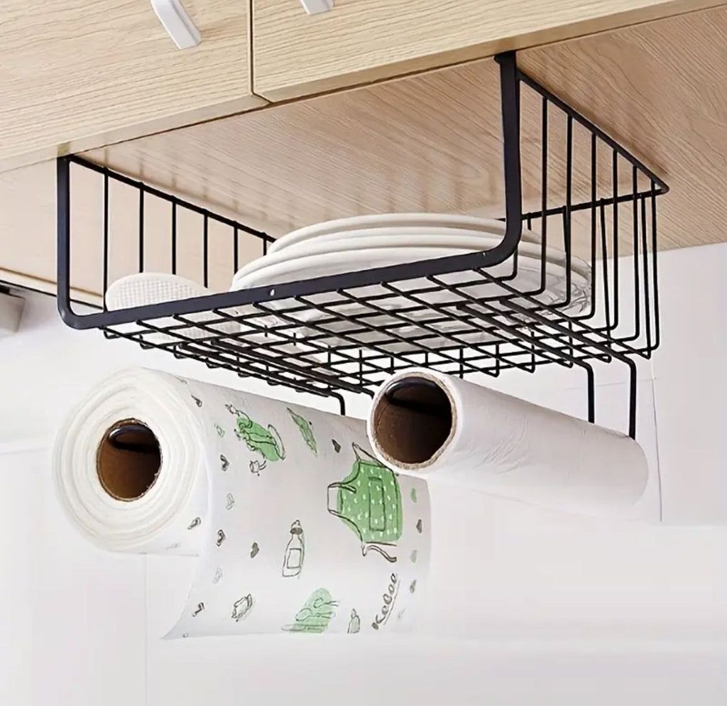 Under Cabinet Closet Kitchen Cupboard Basket Rack