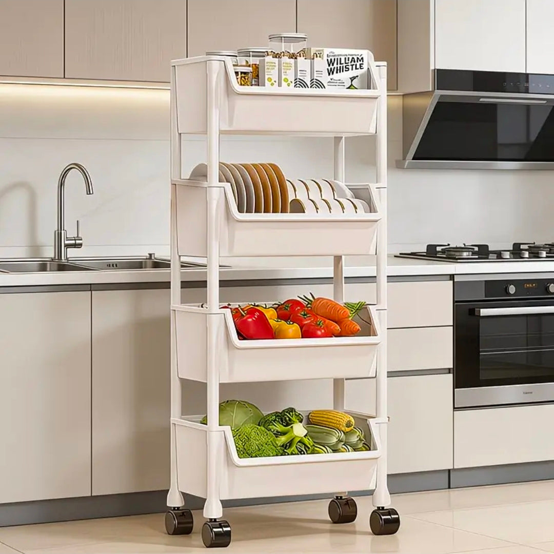 4-Layer Storage Trolley Rack