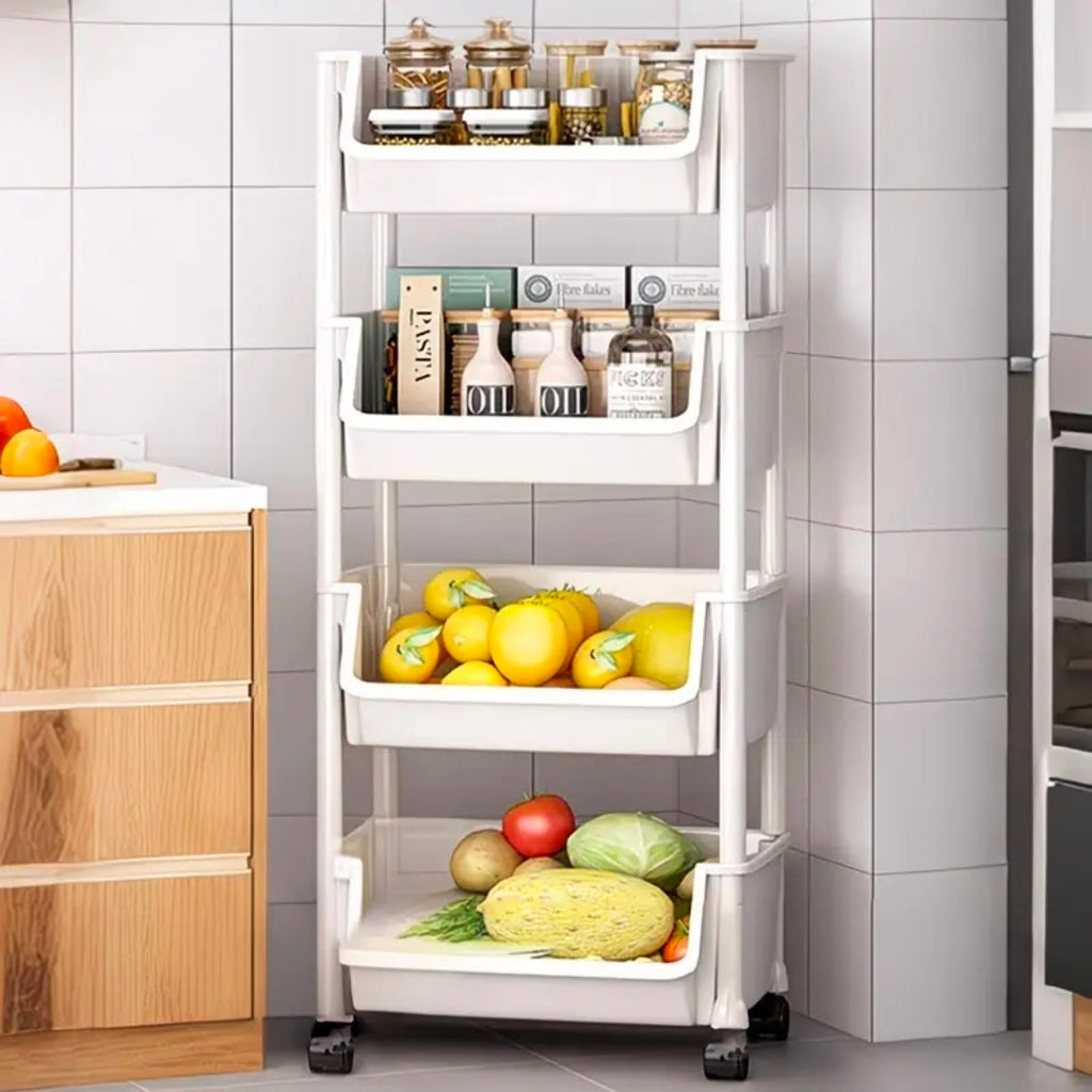 4-Layer Storage Trolley Rack