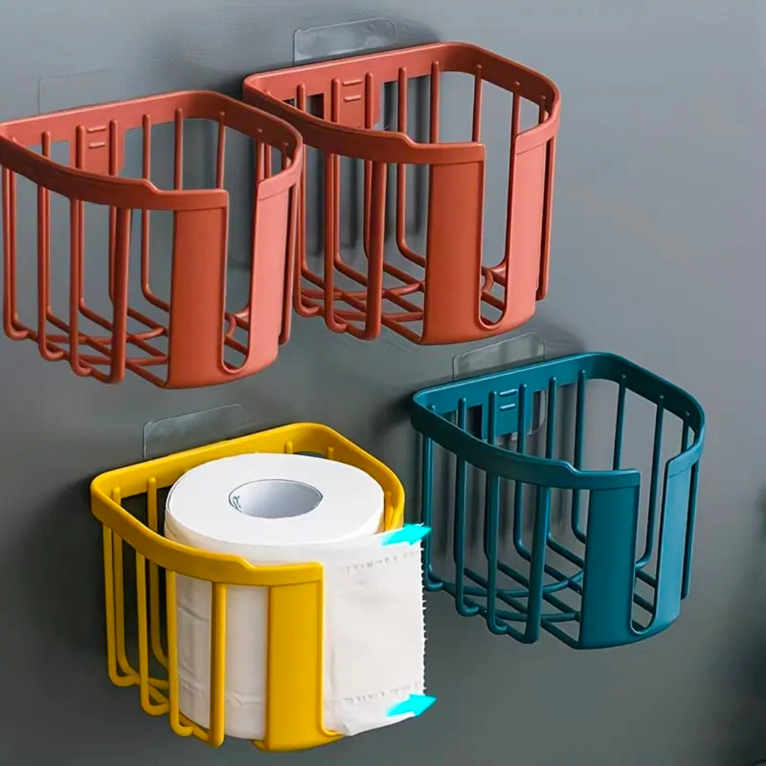 Punch-Free Toilet Paper Holder