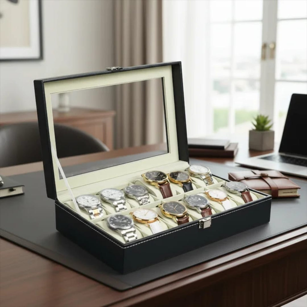 12slot briefcase watch organizer