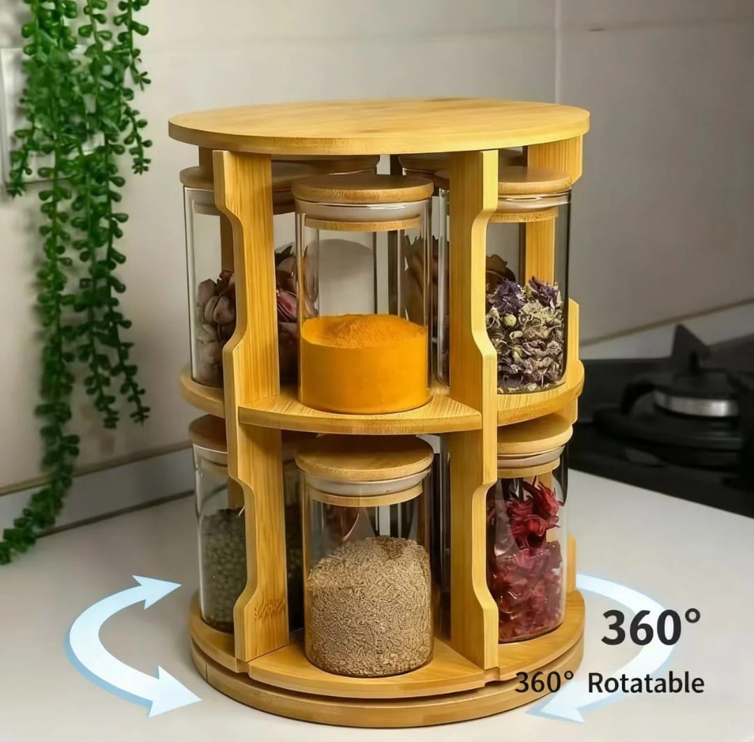 10pc  Rotating spice jars  set