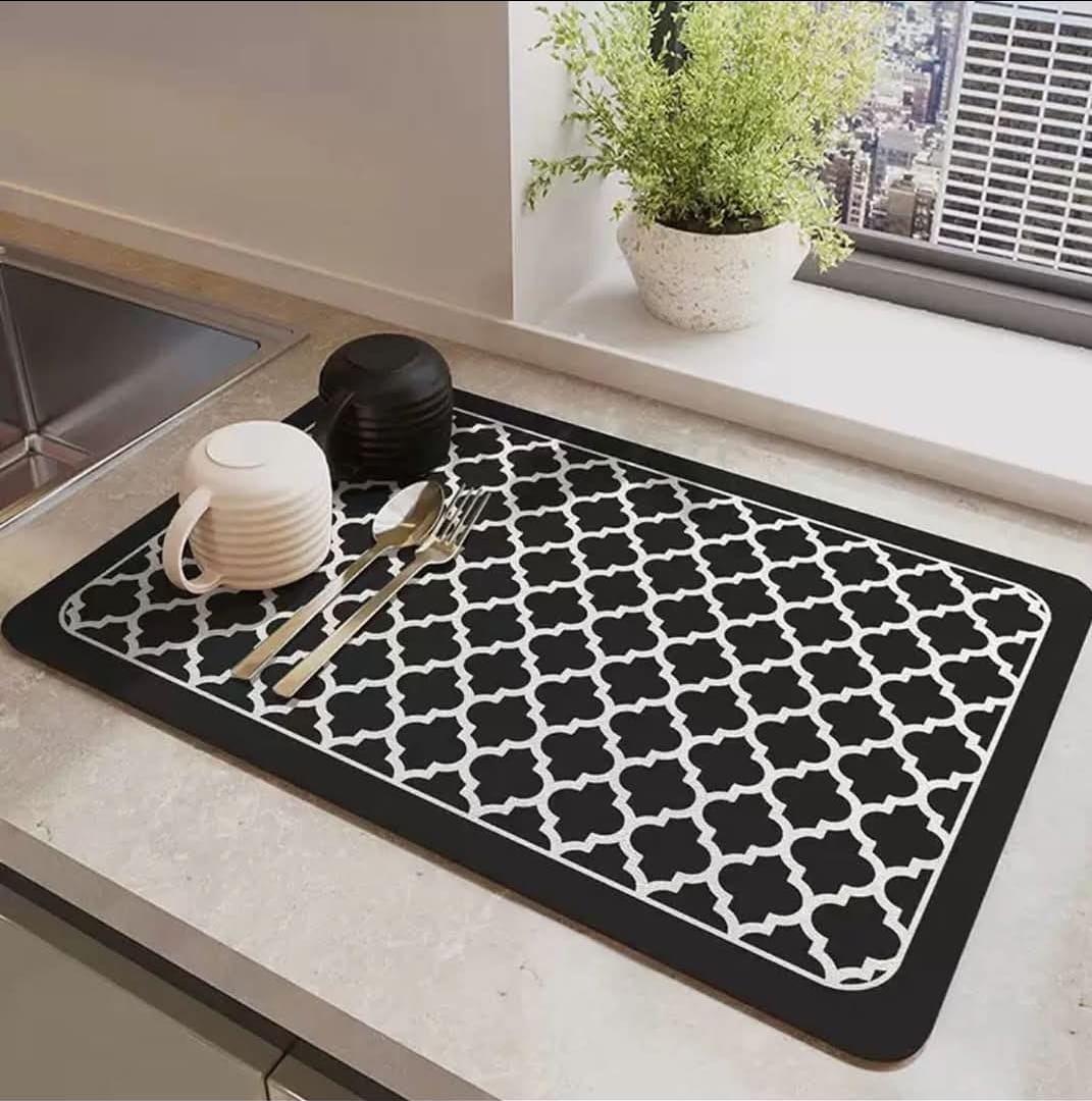Super absorbent Nonslip Drain  dish drying  mat.