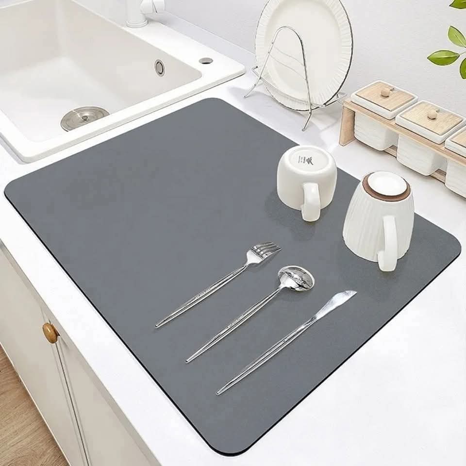 Super absorbent Nonslip Drain  dish drying  mat.