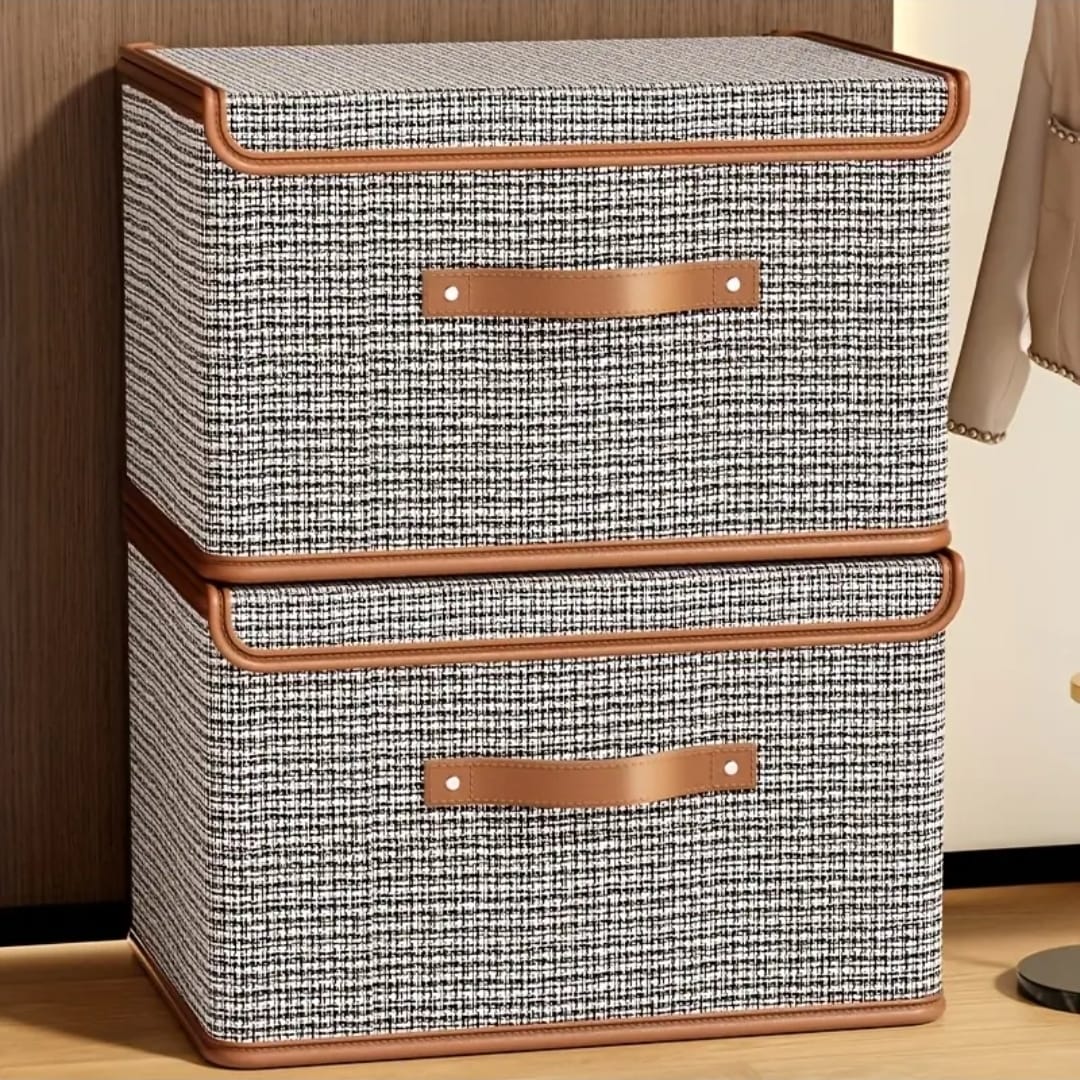 New Foldable Fabric Storage Box with Flip Lid