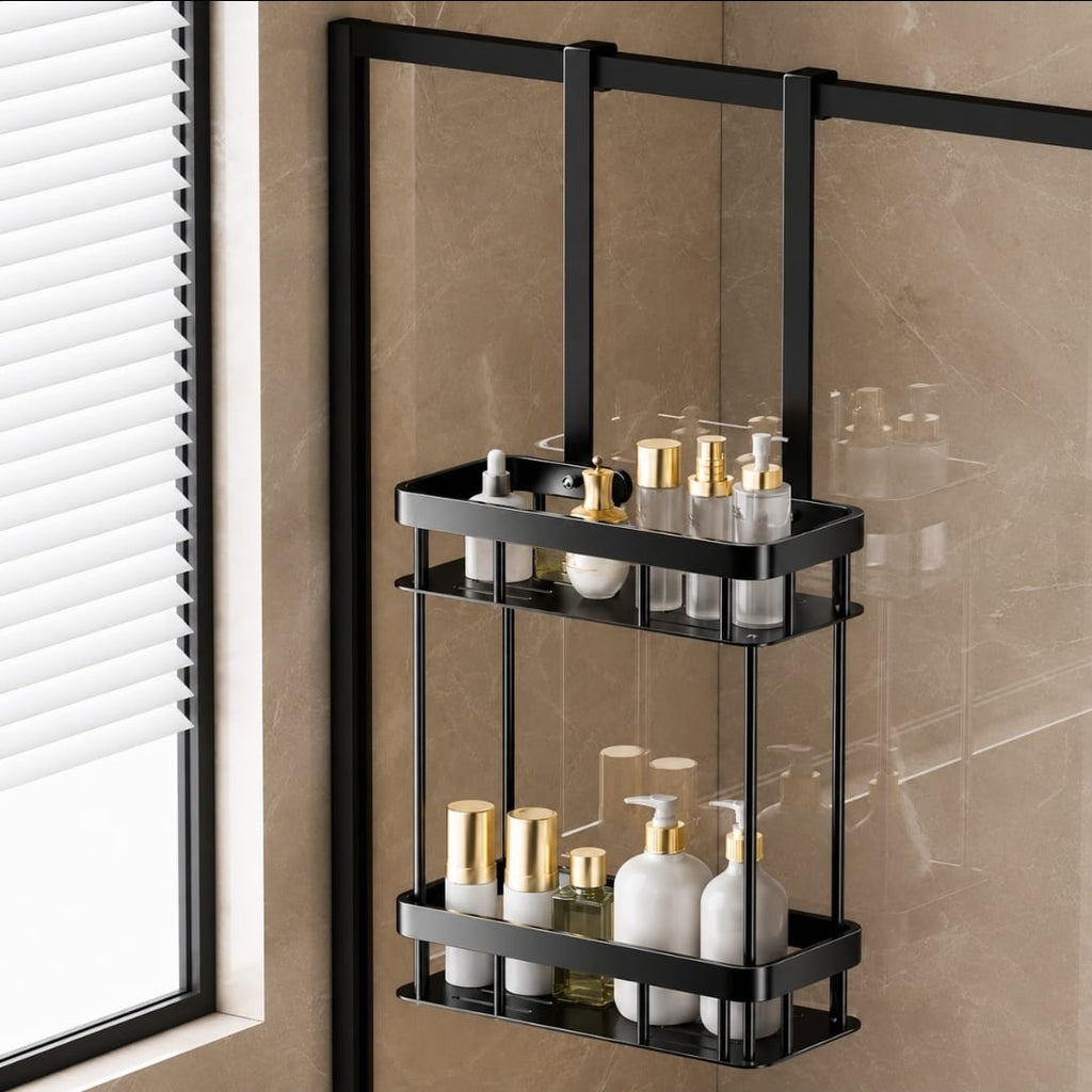 Bathroom Door Hanging Storage Rack.