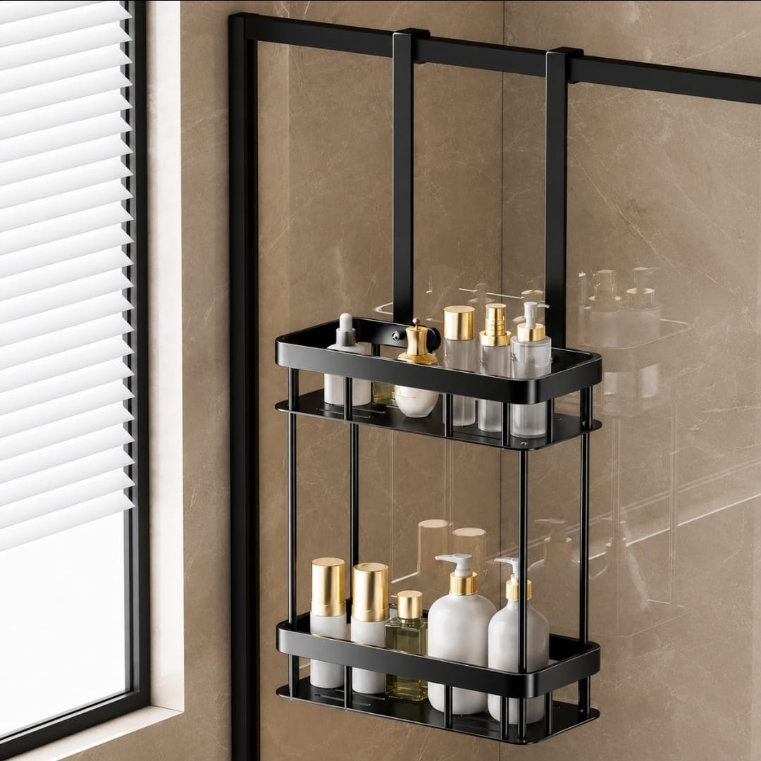 Bathroom Door Hanging Storage Rack.