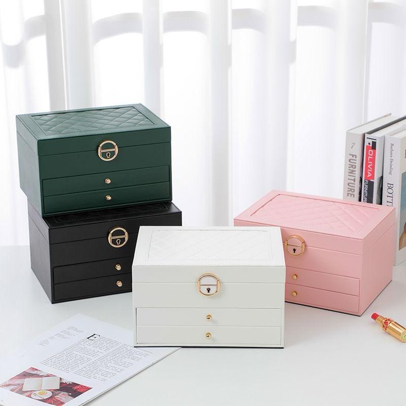 Multi-Layer Jewelry Storage Box Large Capacity Necklace \ Earrings Organizer Case