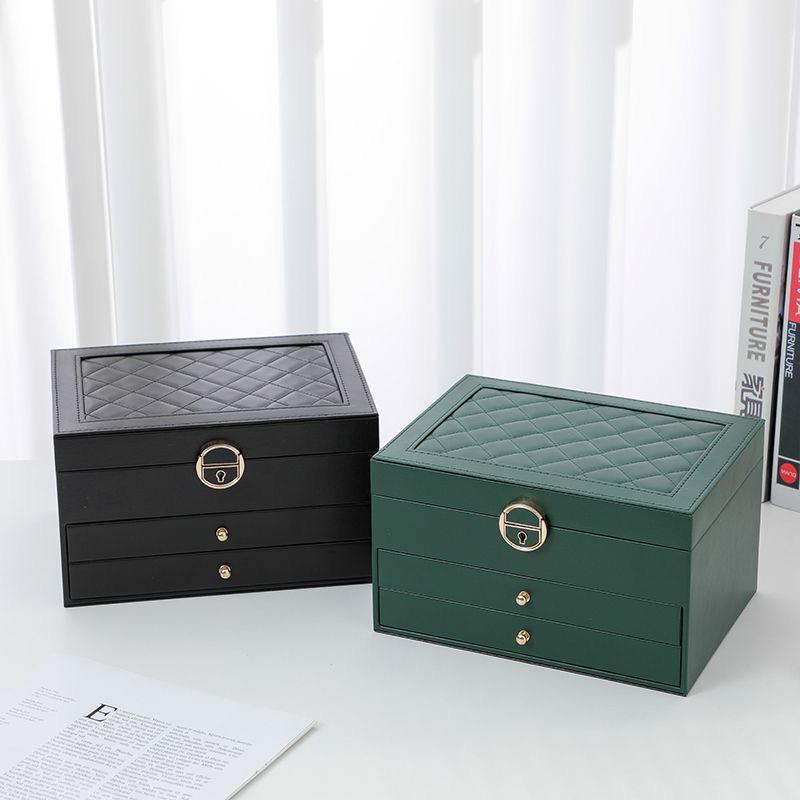 Multi-Layer Jewelry Storage Box Large Capacity Necklace \ Earrings Organizer Case