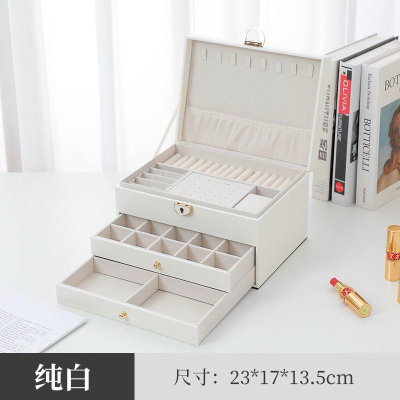 Multi-Layer Jewelry Storage Box Large Capacity Necklace \ Earrings Organizer Case