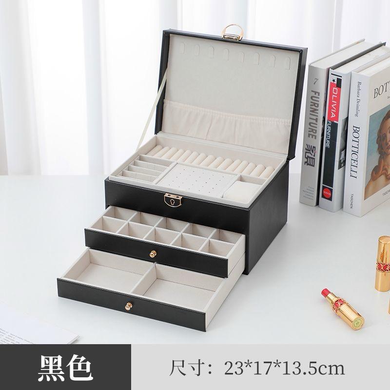 Multi-Layer Jewelry Storage Box Large Capacity Necklace \ Earrings Organizer Case