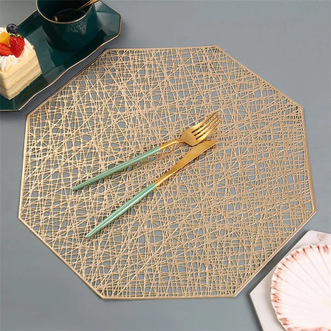 6pcs pvc non-woven table mats