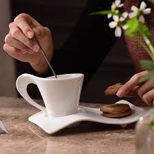 6pcs wavy cup and saucer