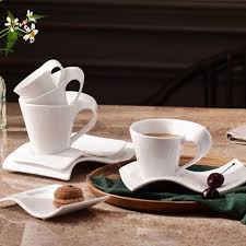 6pcs wavy cup and saucer