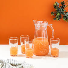 7pc glass + jug set